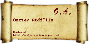 Oszter Atália névjegykártya